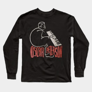 Oscar Peterson Jazz Piano Icon Long Sleeve T-Shirt